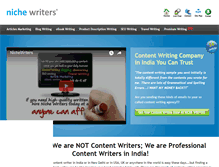 Tablet Screenshot of nichewritersindia.com